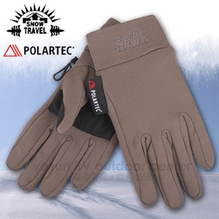 【SNOW TRAVEL】美國 POLARTEC POWER STRETCH 四面彈性手套.保暖.透氣_灰_AR-53