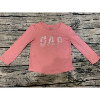 《任選兩件折50，請聊聊》 gap 3t 女童粉紅色棉質長袖上衣