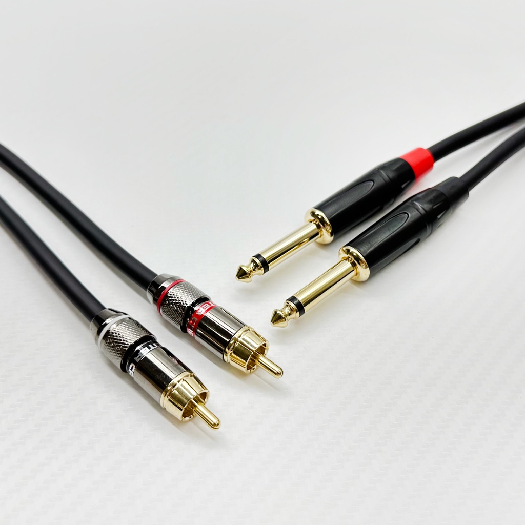 手工 RCA 6.3 TS RCA AV端子 RCA-TS6.3mm RCA轉6.5mono 音源線 訊號線 彎頭直角頭