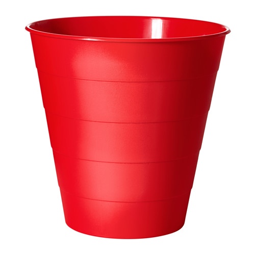 二手 IKEA FNISS(紅色x2) 收納桶 垃圾桶 (不單賣
