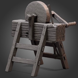 愛玩創意工作室~LOOT工作室~物件~Grinding Wheel~3D列印 戰棋