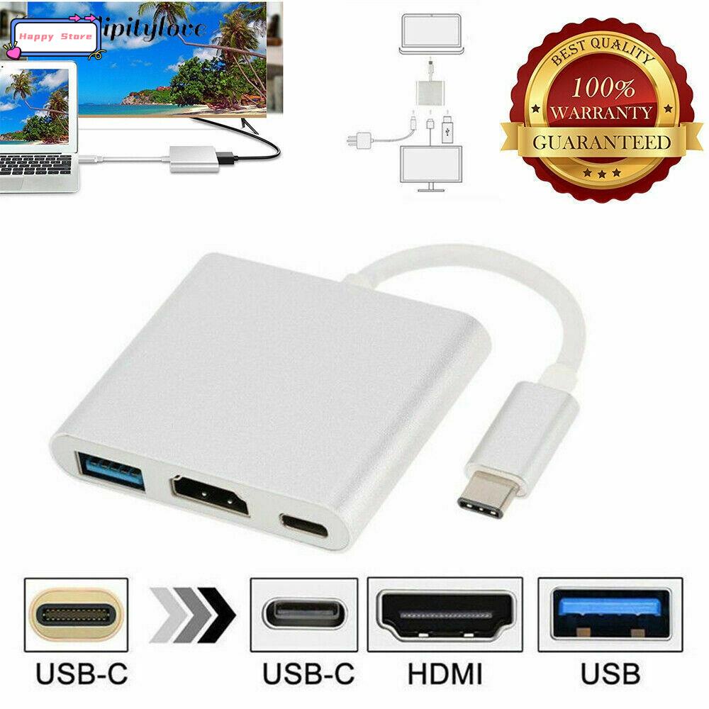 3 in 1 USB 3.1 Type C to USB-C 4K HDMI USB 3.0 Hub Adapter C