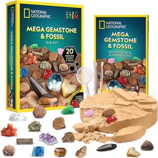 預購🚀正貨🚀NATIONAL GEOGRAPHIC 國家地理 寶石 玩具 挖掘玩具 Mega Fossil