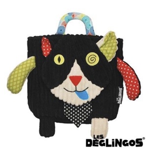 法國 Les Déglingos 立體玩偶兒童背包 黑色貓咪 CHARLOS