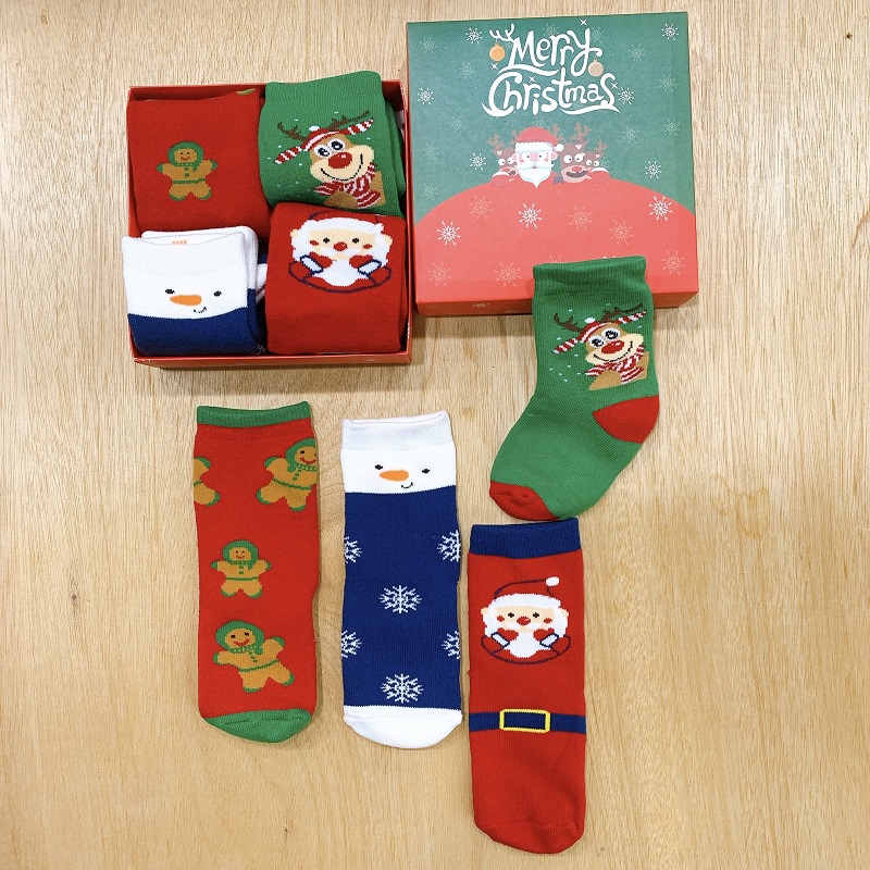 聖誕節 童襪禮盒【佳瑪】 中筒襪長襪短襪 聖誕禮物 交換禮物 聖誕妝扮