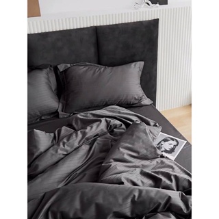 Little Bed小床-暗色 100支紗頂級高階全棉100%床包四件組 全棉埃及長絨棉貢緞 日式寢具 床包