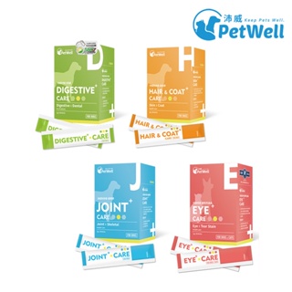 【PetWell 沛威】狗狗多效保健組3盒-腸胃/關節/皮毛/眼睛任選
