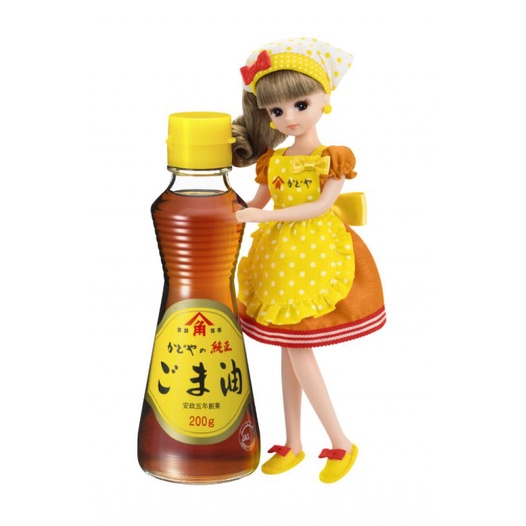 日本角屋芝麻油50週年聯名款莉卡娃娃 已絕版 醬油Licca