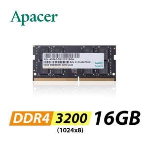 (聊聊享優惠) Apacer 宇瞻 16GB DDR4 3200 筆記型記憶體(臺灣本島免運費)