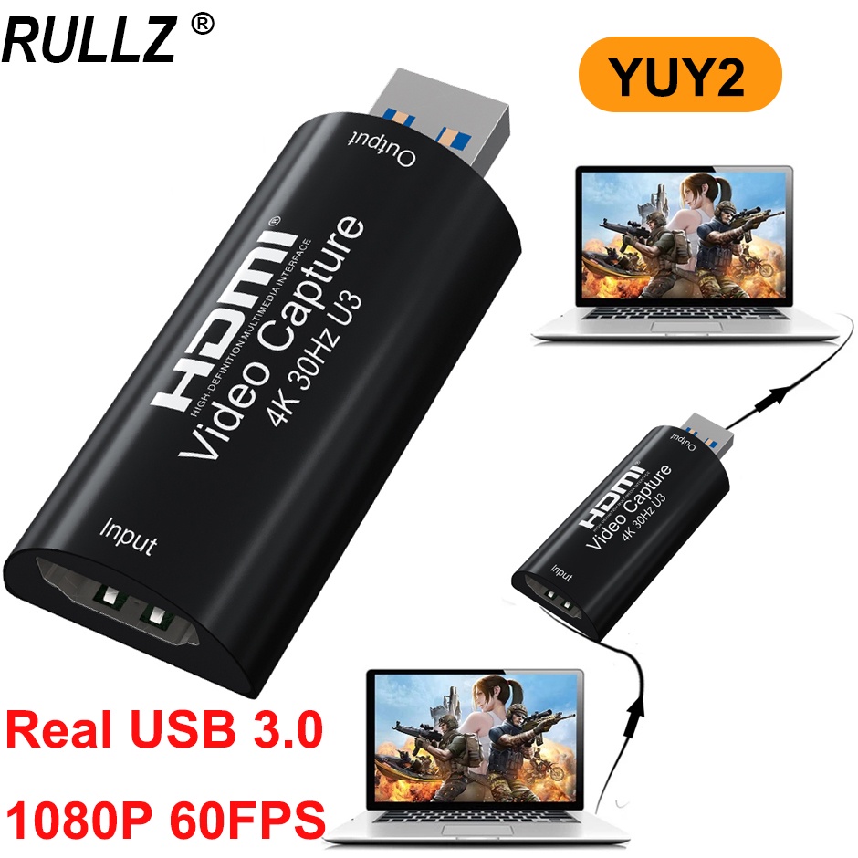 迷你 4K 視頻採集卡 1080P 60fps 全高清 MS2130 採集卡遊戲記錄盒 HDMI 轉 USB 3.0 視