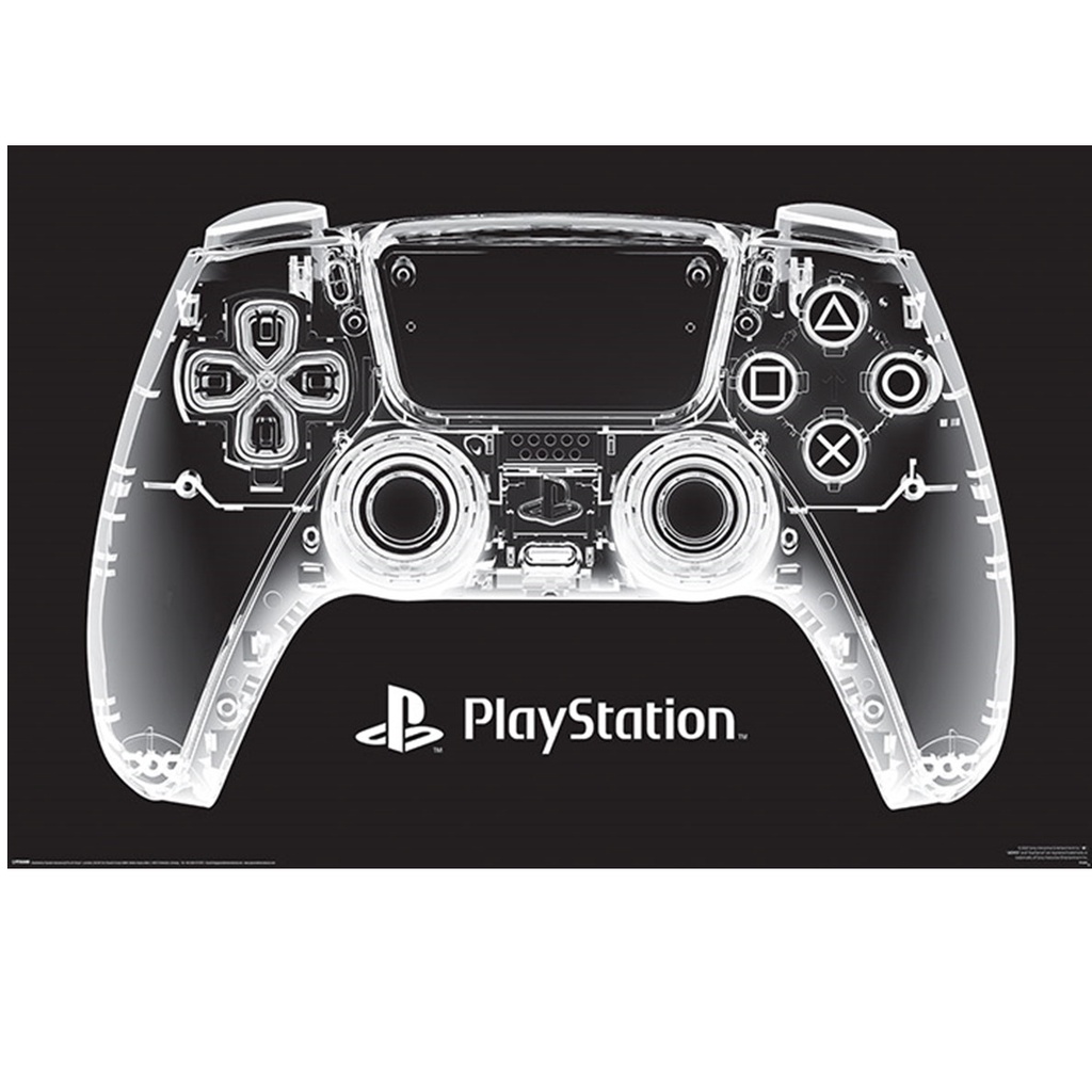 PlayStation PS5遊戲手把 (透視) 海報