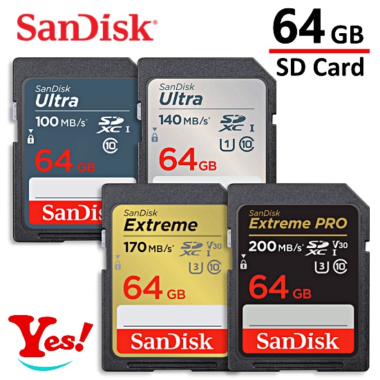 【Yes！公司貨】SanDisk SD Ultra Extreme PRO 170/200M 64G/GB 相機 記憶卡