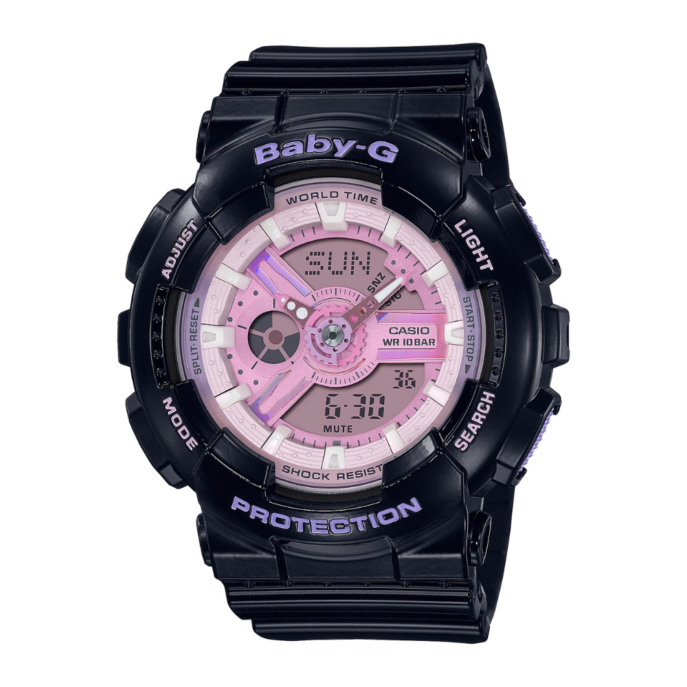 CASIO卡西歐 炫風色彩BABY-G雙顯錶/BA-110PL-1A