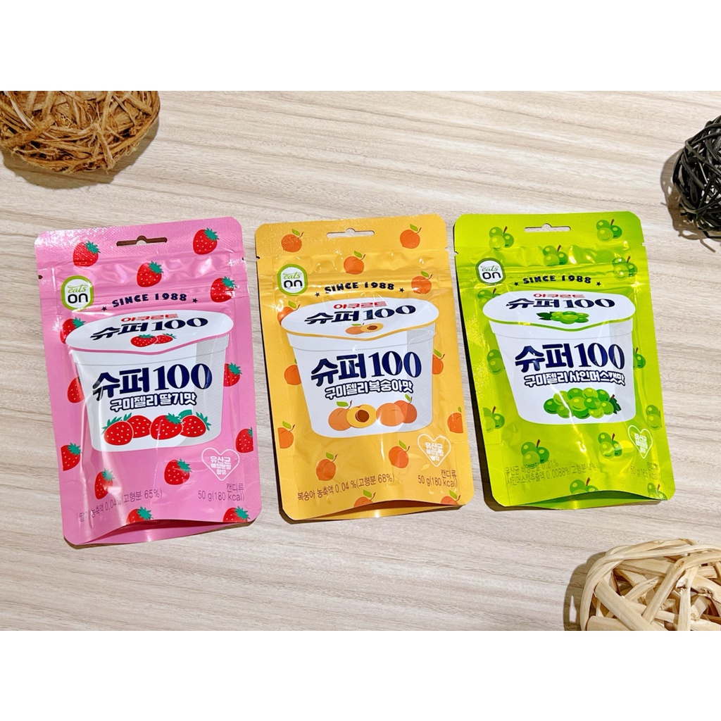 韓國優格軟糖50g（草莓 水蜜桃 麝香葡萄）