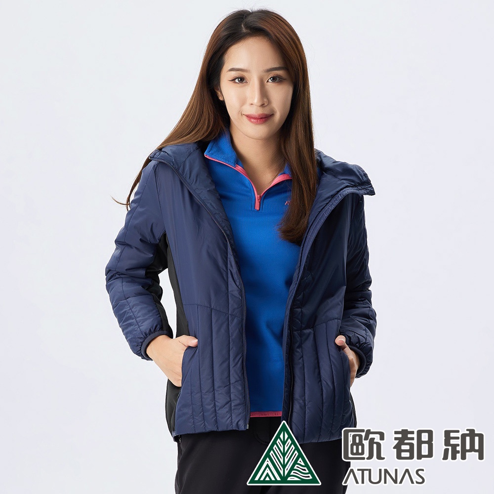 (登山屋)女款MORE MORE HOT石墨烯纖維保暖外套(A1GA2233W深藍)