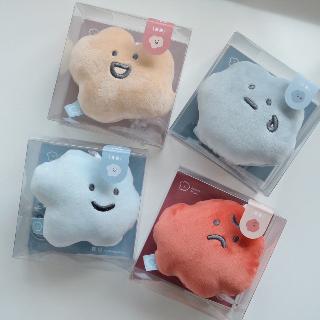 【方坊】喜怒哀樂 紓壓娃娃 毛絨 玩偶公仔 掛件 鑰匙扣 玩偶 療癒 舒壓 解壓 捏捏樂 EMO 喜寶