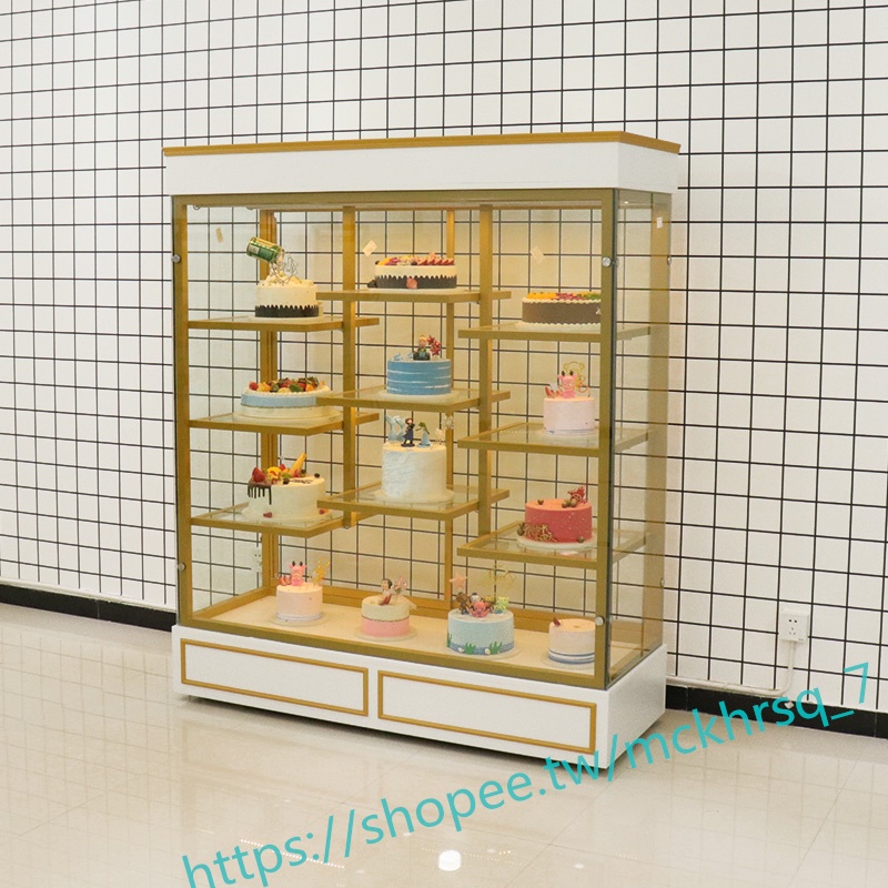 網紅款 免運 客製 爆款促銷 生日蛋糕模型模具展示柜樣品糕點玻璃商用烘焙店面包展柜米