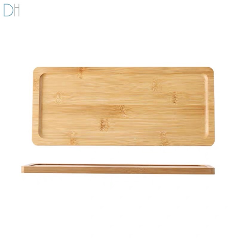 【現貨】中式 竹製托盤 長方形 正方形 簡約竹托盤 家用 茶杯盤子 竹木茶托 天然竹子製品 Dhome