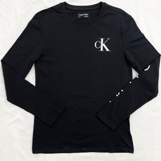 Calvin Klein 長T 手臂設計logo 現貨 T恤 長袖 素T 大尺碼 純棉 CK 上衣 #9333