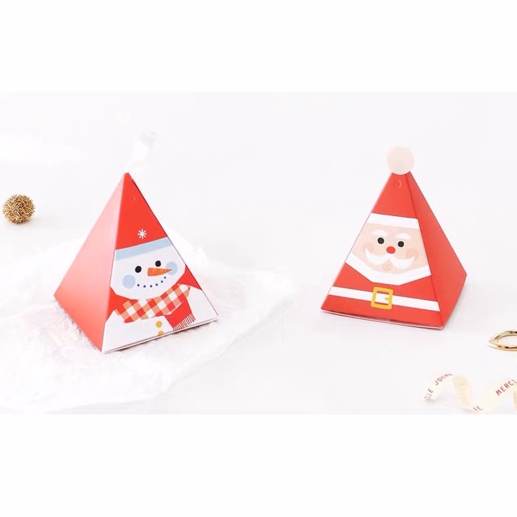 [Day's select] 聖誕節-迷你三角造型紙盒 精美送禮禮盒 餅乾糖果蛋糕包裝盒 聖誕節禮物 童話卡通