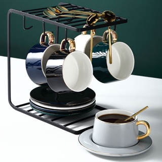 輕奢 歐式 陶瓷 咖啡杯 套裝 勺 簡約 家用 小奢華 情侶 下午茶杯 禮套裝 歐式茶具 陶瓷咖啡杯套裝