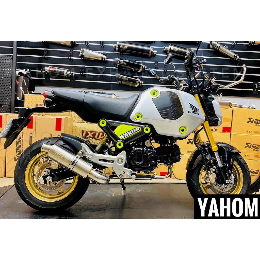 MSX GROM125 全段 改裝排氣管 消音塞可拆 全段排氣管 YAHOM髮絲紋 全段  MSX125三代 蠍管/正蠍