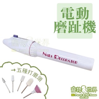 電動磨趾機│寵物鳥鸚鵡 修剪指甲磨甲 修磨嘴喙鳥喙 五種打磨頭 需自行準備兩顆三號電池《寵物鳥世界》CC065