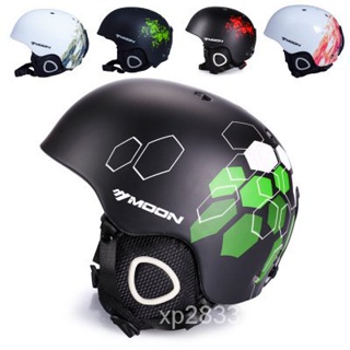 優選好貨MOON滑雪頭盔雪地安全頭盔滑雪護具運動裝備護頭一體成型戶外裝備 RWH3