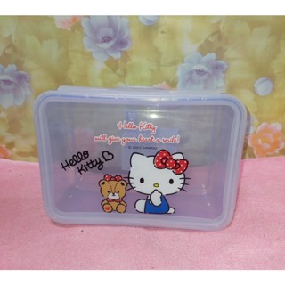 正版 三麗鷗 Hello Kitty 壓扣方形保鮮盒 便當盒 方型樂扣保鮮盒 保鮮盒