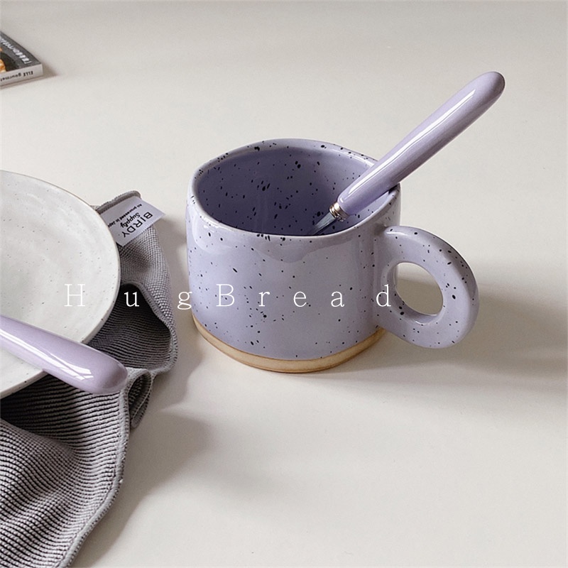 ｜Hug Bread｜🍞全館現貨🍞 紫色餐具 韓系餐具 韓國 芋頭控 甜點叉勺 拍照道具 擺拍 下午茶 #YP-005