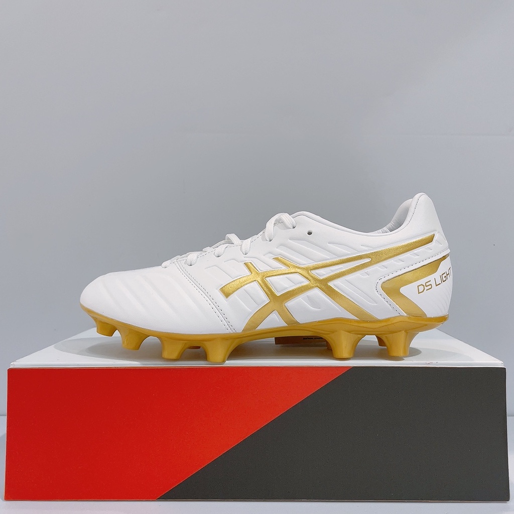 ASICS DS LIGHT CLUB 男女款 白金色 舒適 戶外 塑膠釘 運動 足球鞋 1103A074-122