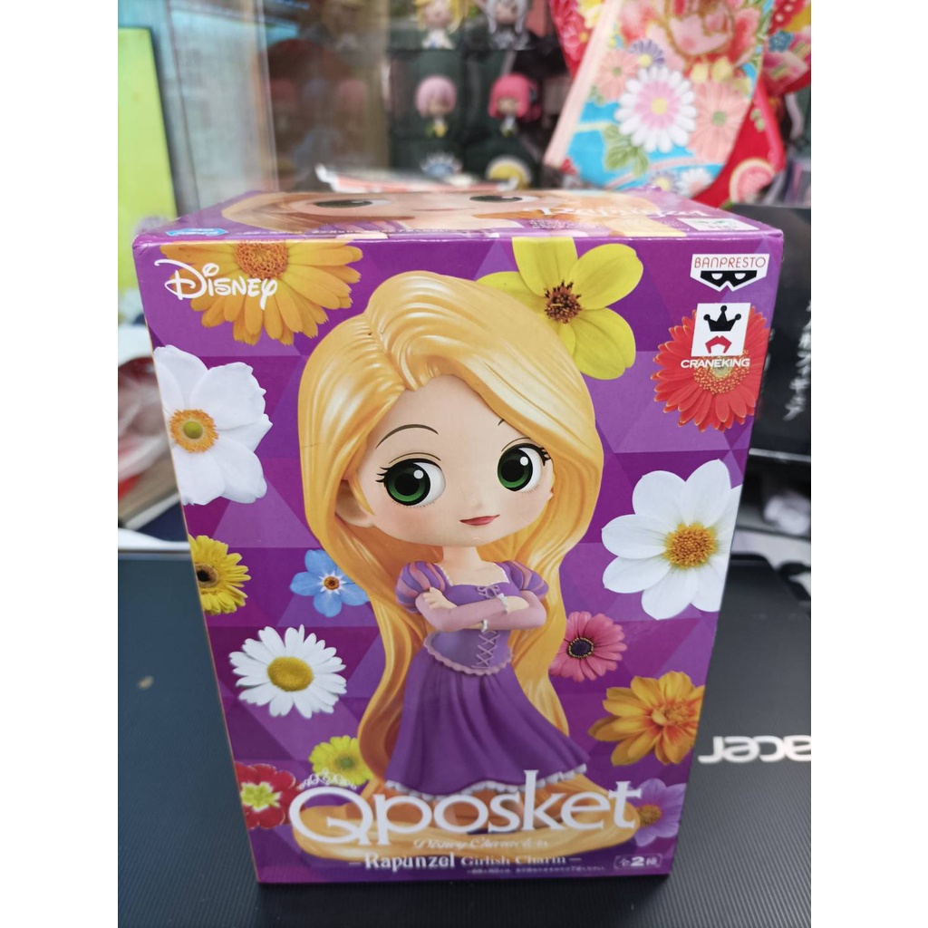 (現貨)日本正版 日版 Qposket 迪士尼 Disney 魔法奇緣 長髮公主 樂佩 正常色 A款 公仔 模型 景品