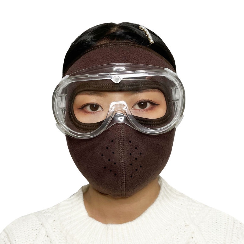 限時免運 男女通用冬季新款加絨加厚保暖面罩防風塵騎行護目電動車防寒口罩