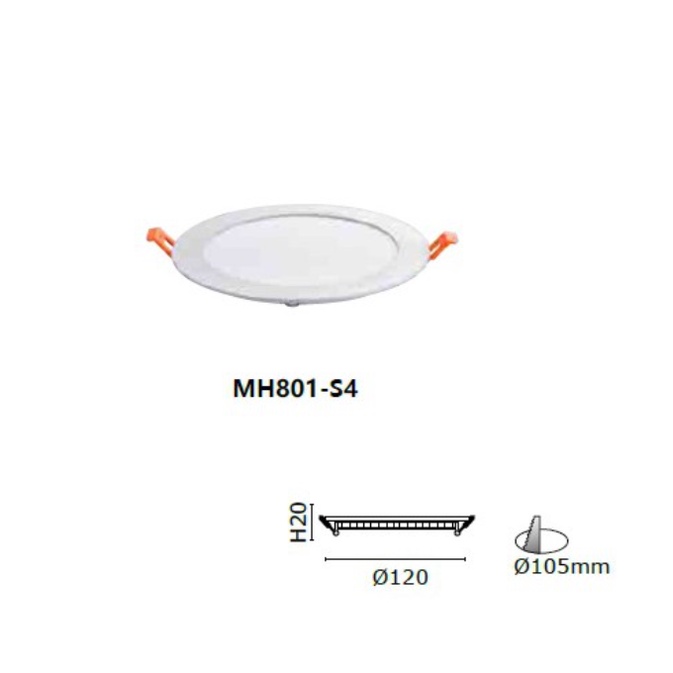 小鵬~MARCH LED 6W 崁燈 10.5cm 超薄 崁燈 薄型 全電壓 保固1年 MH801-S4 高度2cm