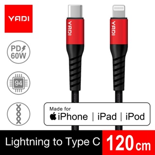 YADI 亞第 MFi 認證 Lighting to type C 手機充電傳輸線 120CM / 1.2M
