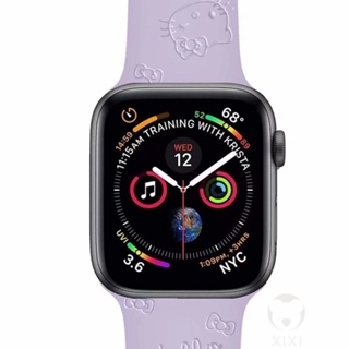 矽膠印花錶帶 適用 Apple Watch 錶帶 iwatch SE 1-8代通用 蘋果手錶