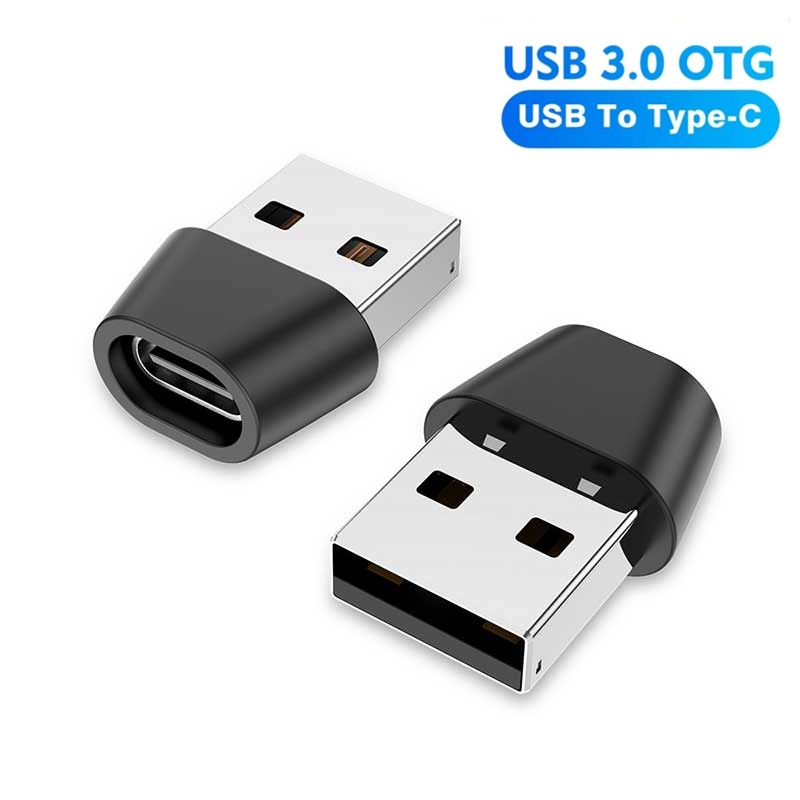 1pc USB 轉 Type-C 適配器超小 USB OTG 公頭轉 Type C 母頭轉換器支持快速充電 OTG 連接