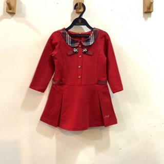 金安德森-紅色低腰長袖洋裝