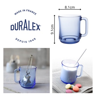 【Duralex法國強化玻璃馬克杯】Lys Marine Mug 310ml /海藍/耐冷熱/可堆疊/耐摔