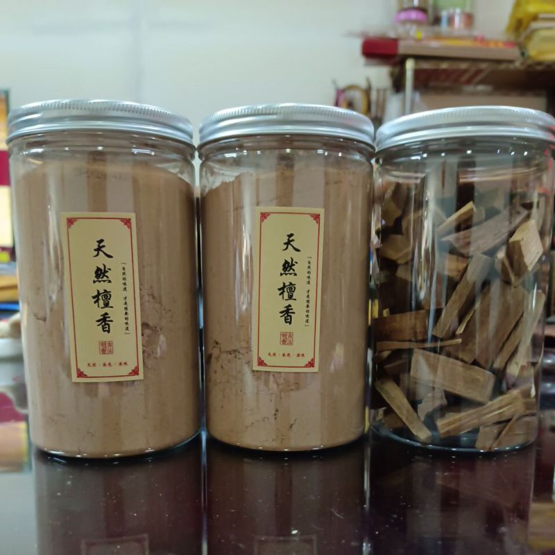 (買五送一) 東帝汶天然檀香粉、台灣檀束柴