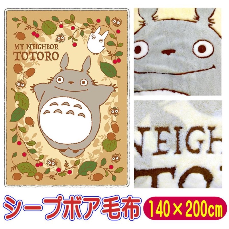 日本正版 龍貓 TOTORO 大尺寸毛毯 超柔軟毛毯