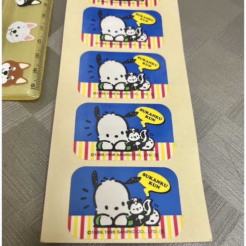 Sanrio 三麗鷗 帕恰狗 Pochacco 貼紙 藍色 1998年 絕版