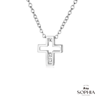 【SOPHIA 蘇菲亞珠寶】愛的信仰 18K 鑽石項墜｜情人/閨密 送禮推薦 十字架項墜