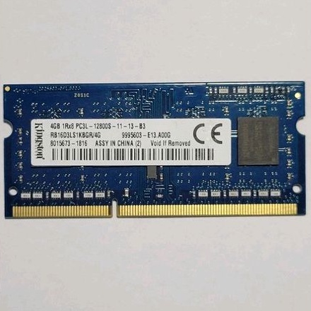 金士頓 Kingston DDR3L 1600 4GB  PC3L-12800 低電壓/1.35V/筆電/現貨