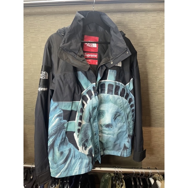 二手Supreme Tnf Statue of Liberty Mountain Jacket黑M
