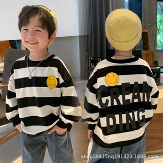 兒童大學T 新款韓版條紋上衣 男孩休閒外套 棉質童裝