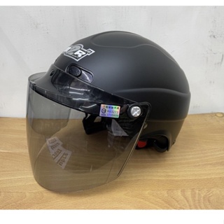 ((( 外貌協會 ))) M2R-09 透氣半罩安全帽( 消光黑/淺墨鏡片)原價550現在特價400元