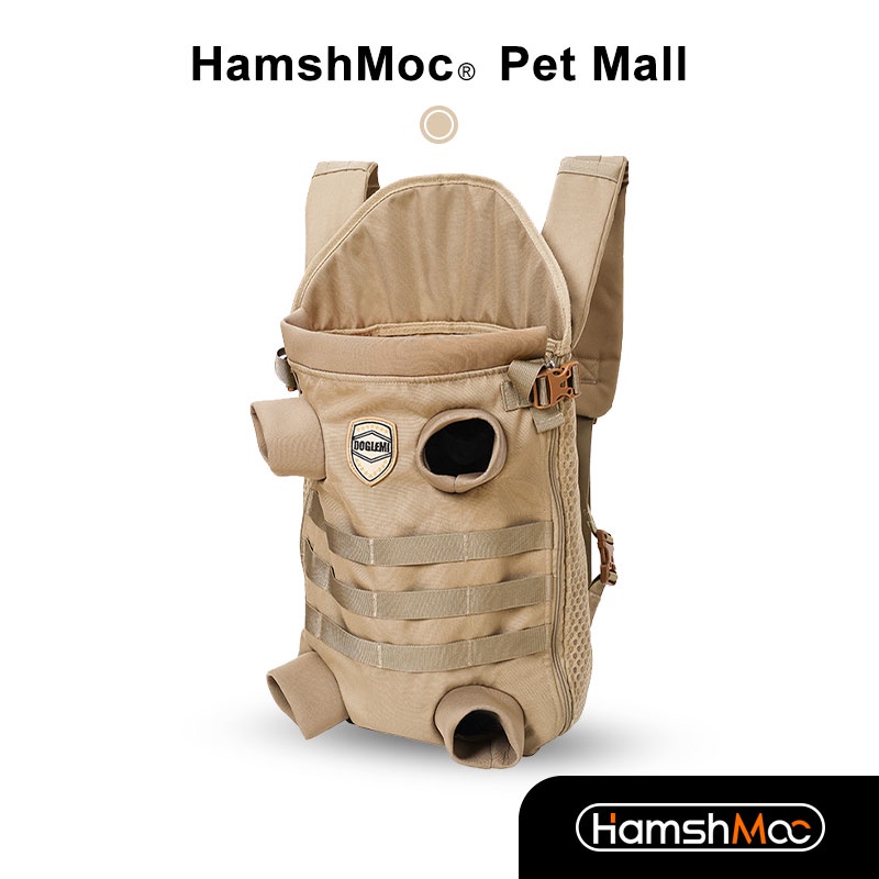 HamshMoc 便攜式寵物胸前包 胸前四腳背包 透氣網布 寵物雙肩背包 寵物外出背包 貓咪狗狗外出背包【現貨速發】