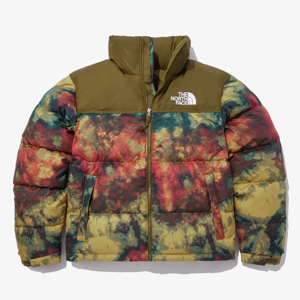 【吉米.tw】韓國代購 THE NORTH FACE 男 PRINTED 1996 RETRO 羽絨外套 渲染橄欖OCT