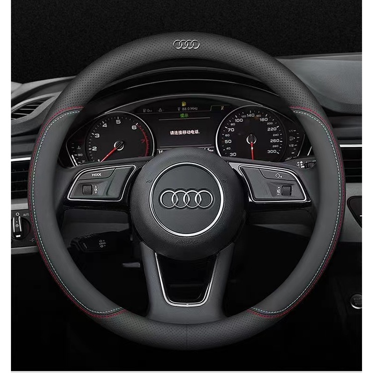 奧迪方向盤Audi 專用 納帕皮方向盤套 A3 A4 A5 A6 Q3 Q5 Q7 A1 A5 A7 Sportback